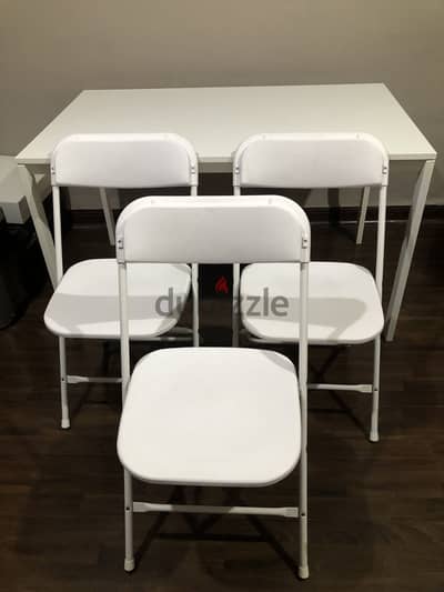 IKEA White Table with Chairs