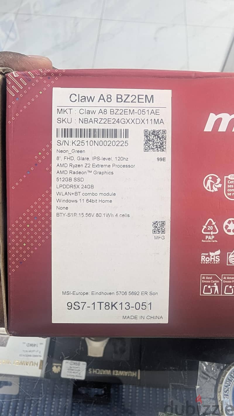 MSI Claw A8 Z2 extreme 8