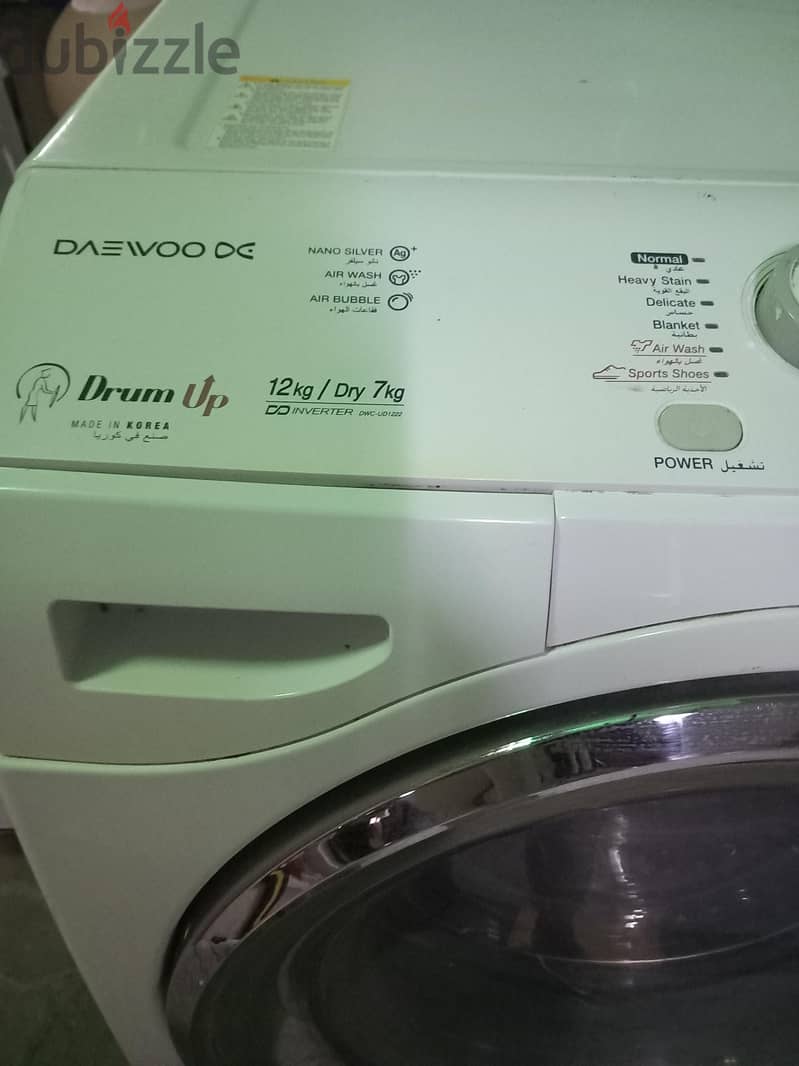 Daewoo 12 kg very good condition wash and dry 3
