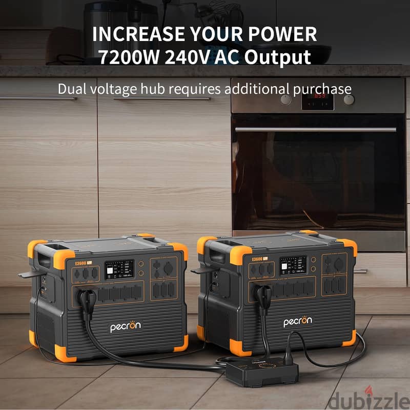 PECRON Two E3600LFP Portable Power Station with 240V Double Voltage 2