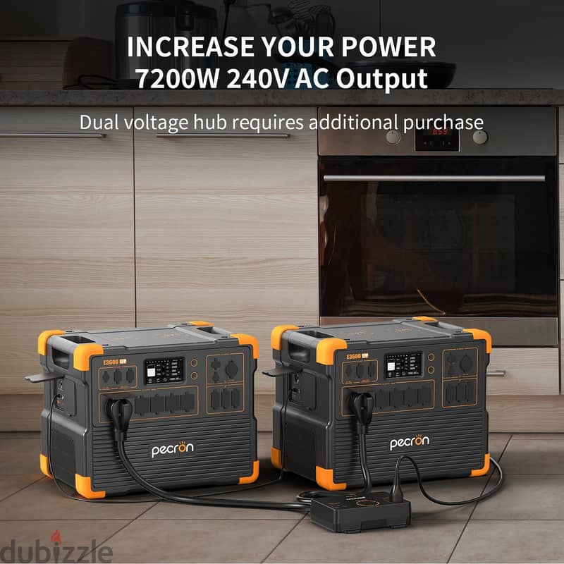 PECRON Two E3600LFP Portable Power Station with 240V Double Voltage 5