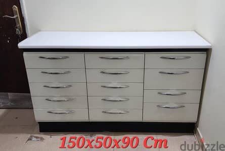 Steel drawer with table for sale.