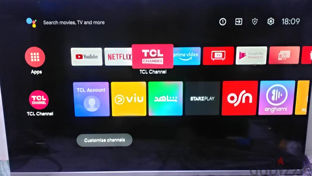 android smart TV 50 inch 4k TCL ( have scratch) 1