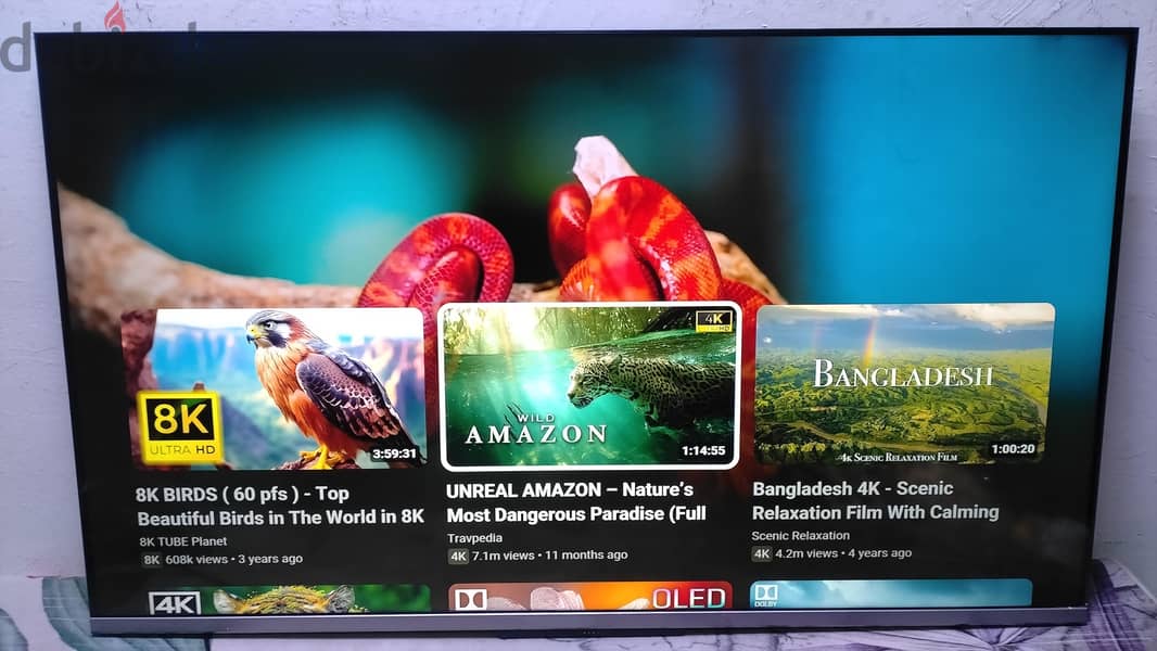 android smart TV 50 inch 4k TCL ( have scratch) 8