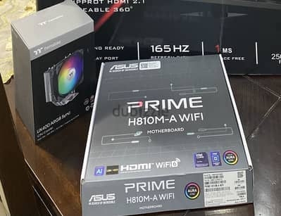 Core Ultra 5 225F with Asus H810 motherboard and a fan installed