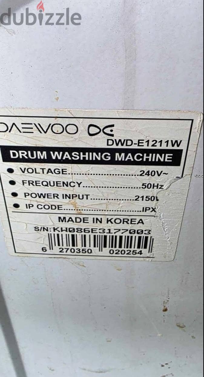 Daewoo Washing Machine For Sale 3