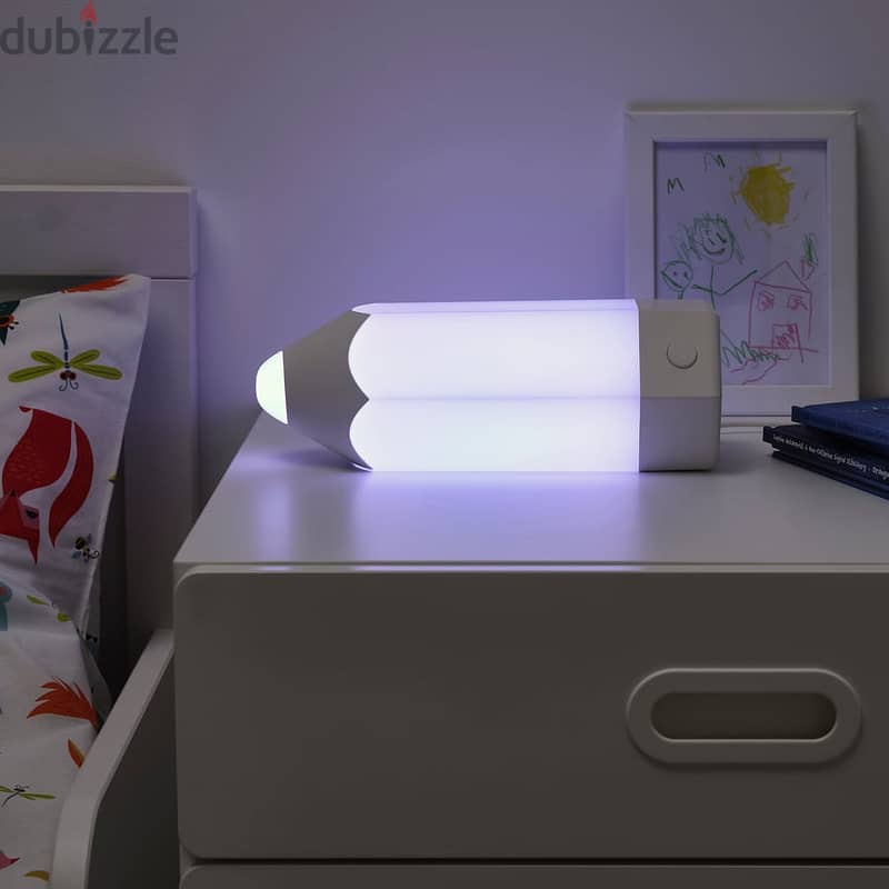 LED table lamp, multicolour, Ikea PELARBOJ 4