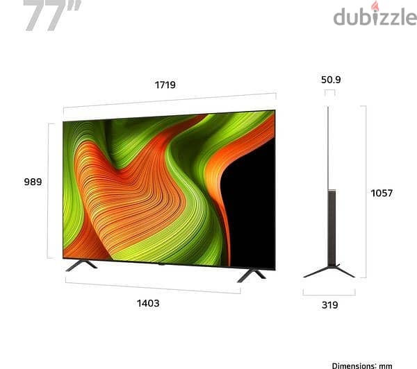 LG 77" OLED B5 AI 4K HDR Smart TV 2025 2