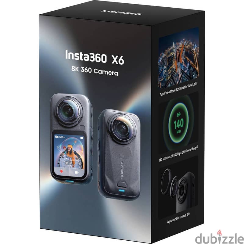 Insta360 X6 8K 360 Action Camera Standard Bundle 20m Waterproof 140min 2