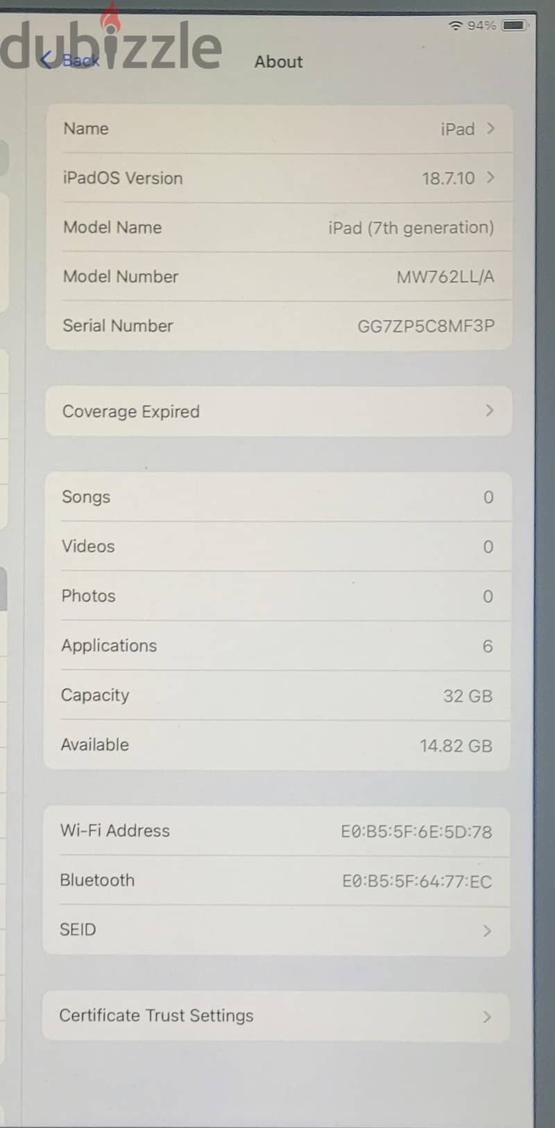 iPad (7th generation) for sale 1