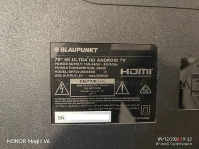 BLAUPUNKT 75 INCH 4K UHD ANDROID TV BP750USG9500