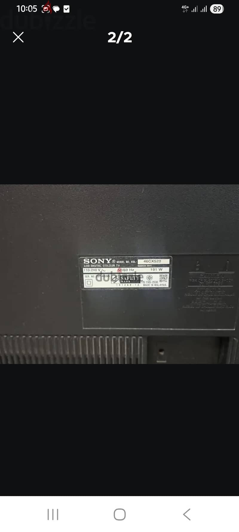 sony very good condition 46 1