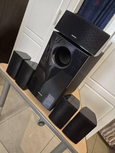 Onkyo Home Theater Surround Sound Speakers + Powered Subwoofer