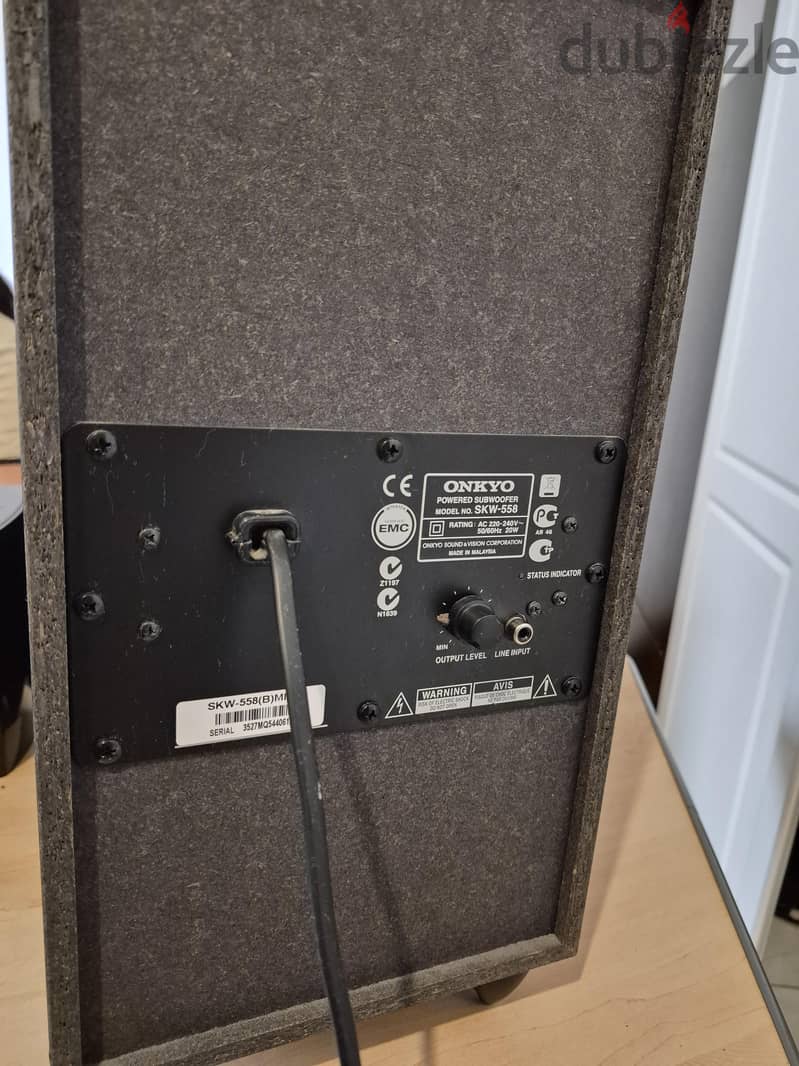 Onkyo Home Theater Surround Sound Speakers + Powered Subwoofer 3