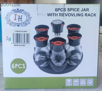BRAND NEW Spice Jar Set with Revolving Rack for Sale