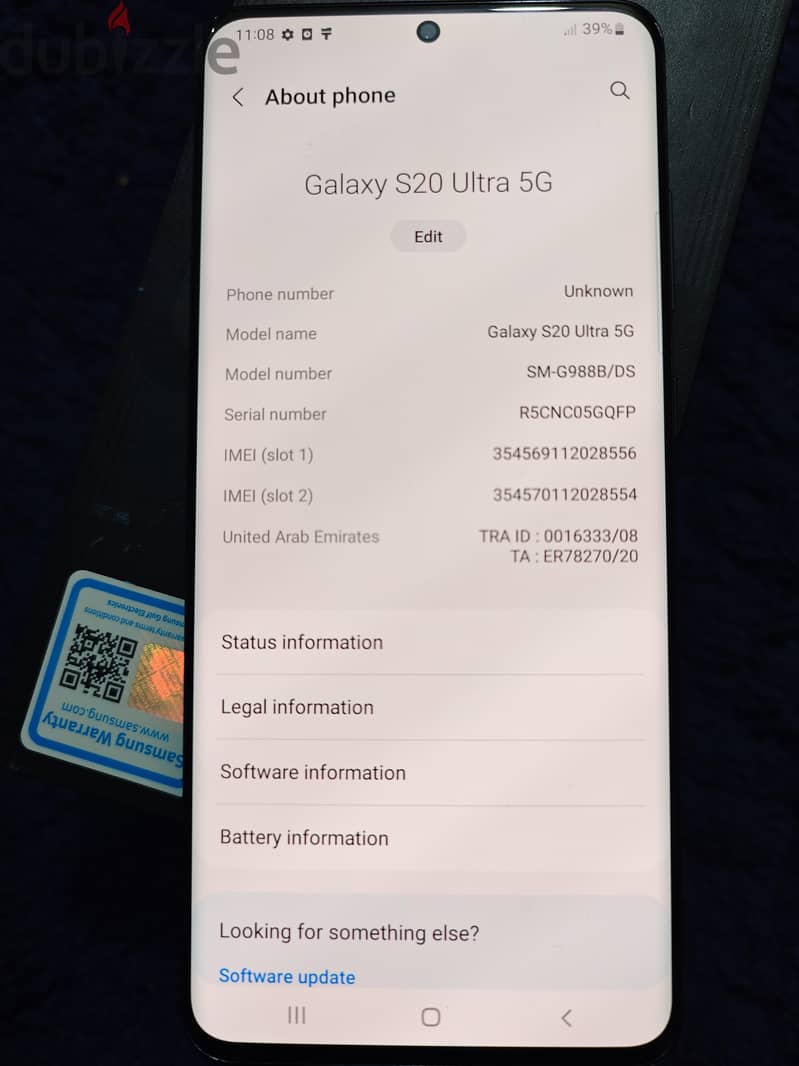 Samsung S20 Ultra 128+12 2