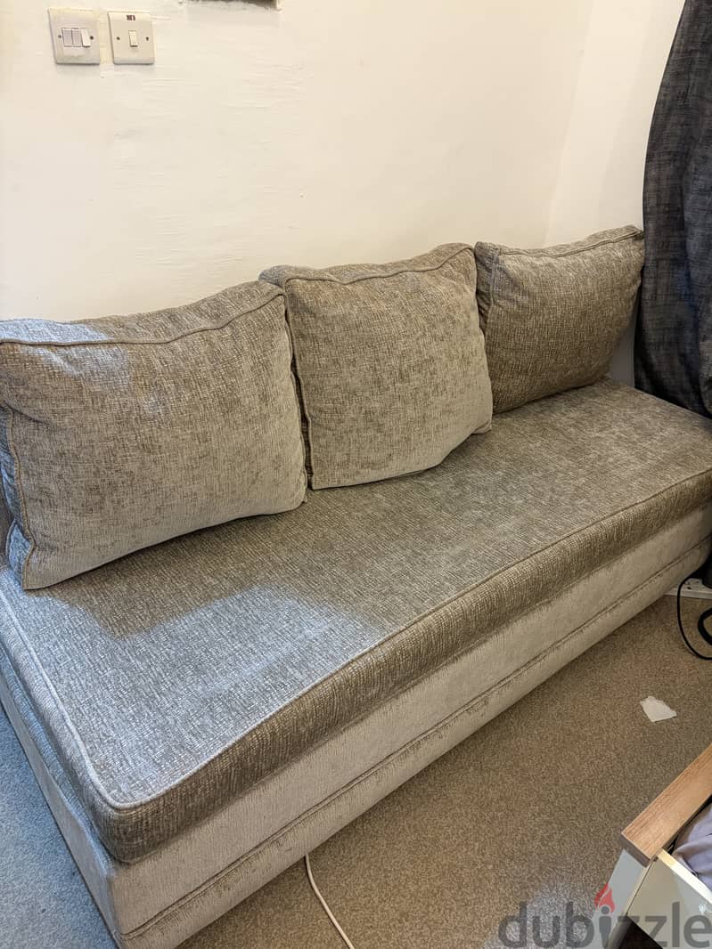 Single bed with mattress and Sofa for sale 4