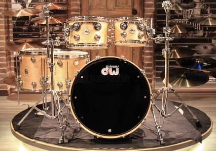 DW Collector's Series Pure Birch Natural Satin 5pcs Drum Set