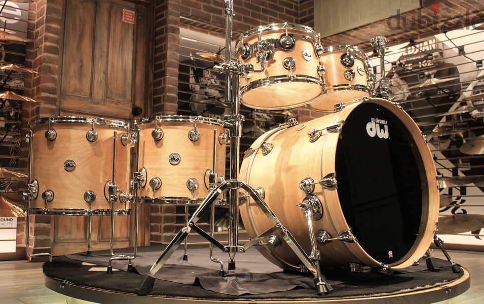 DW Collector's Series Pure Birch Natural Satin 5pcs Drum Set 1