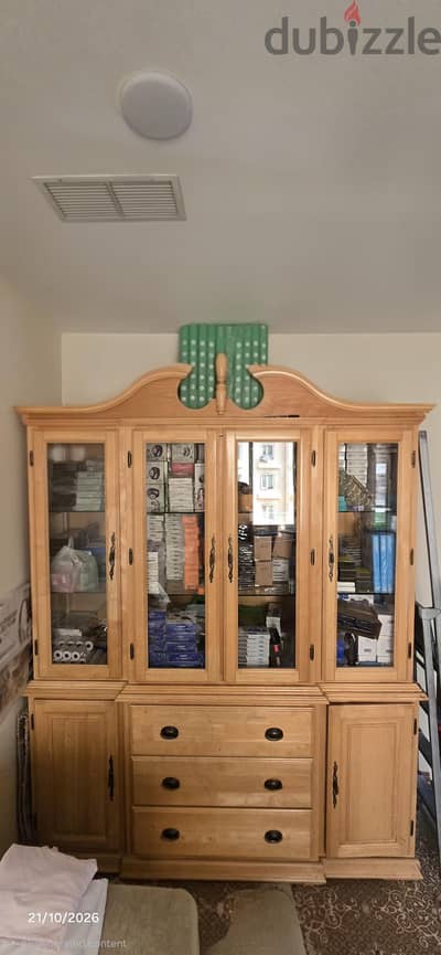 open shelf wooden cabinet