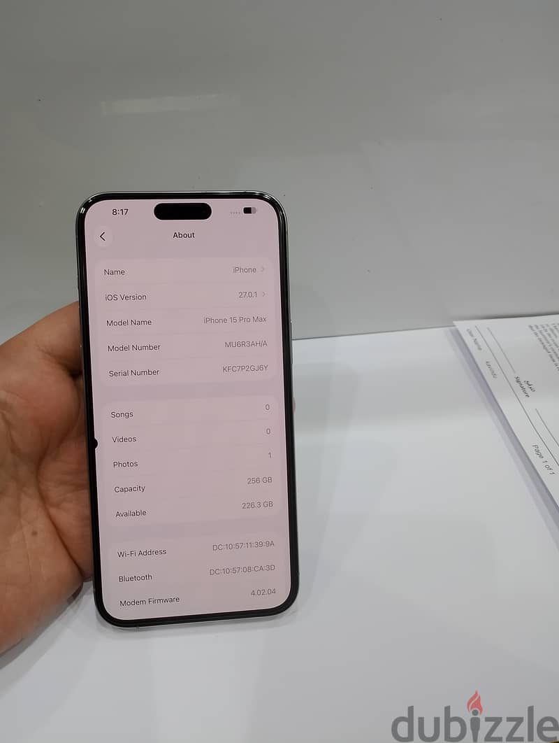 iPhone 15pro max 256GB 6