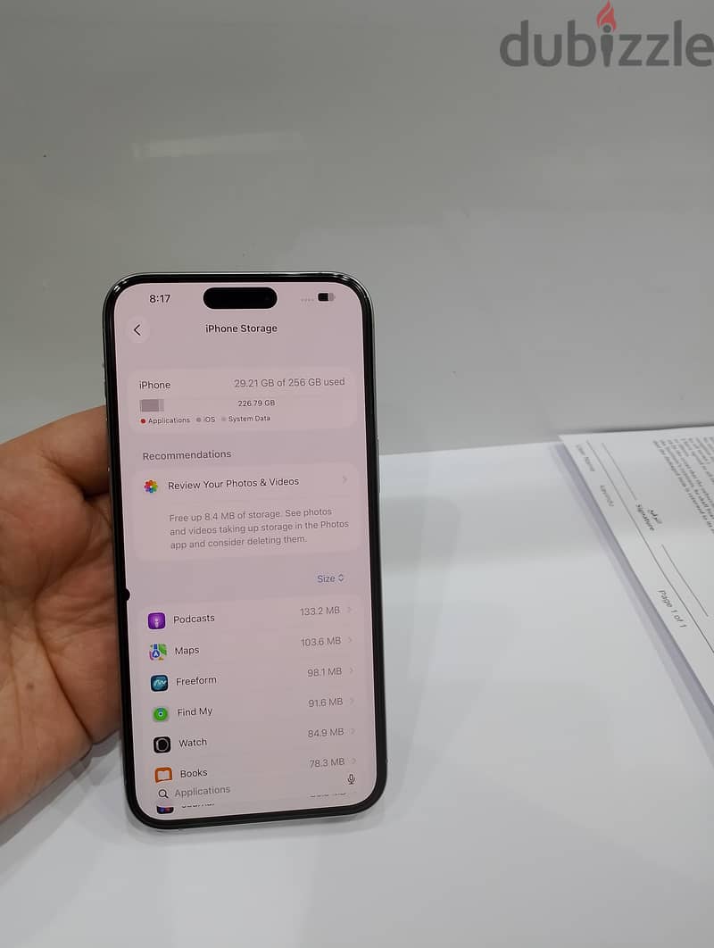 iPhone 15pro max 256GB 8