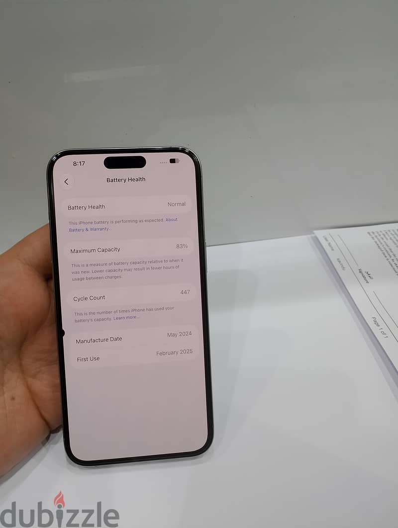 iPhone 15pro max 256GB 9