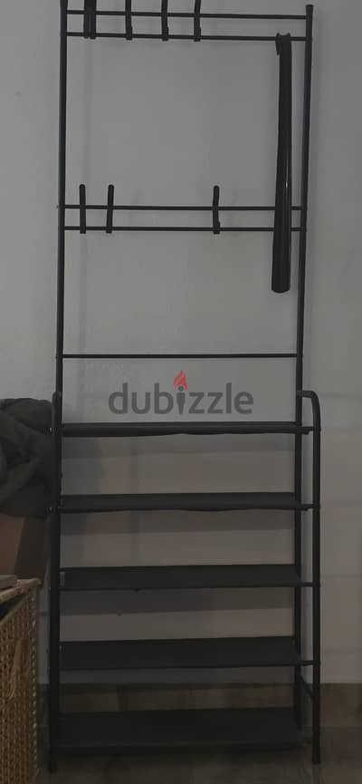 shoe rack with hanging. . you can hang your bags as wel