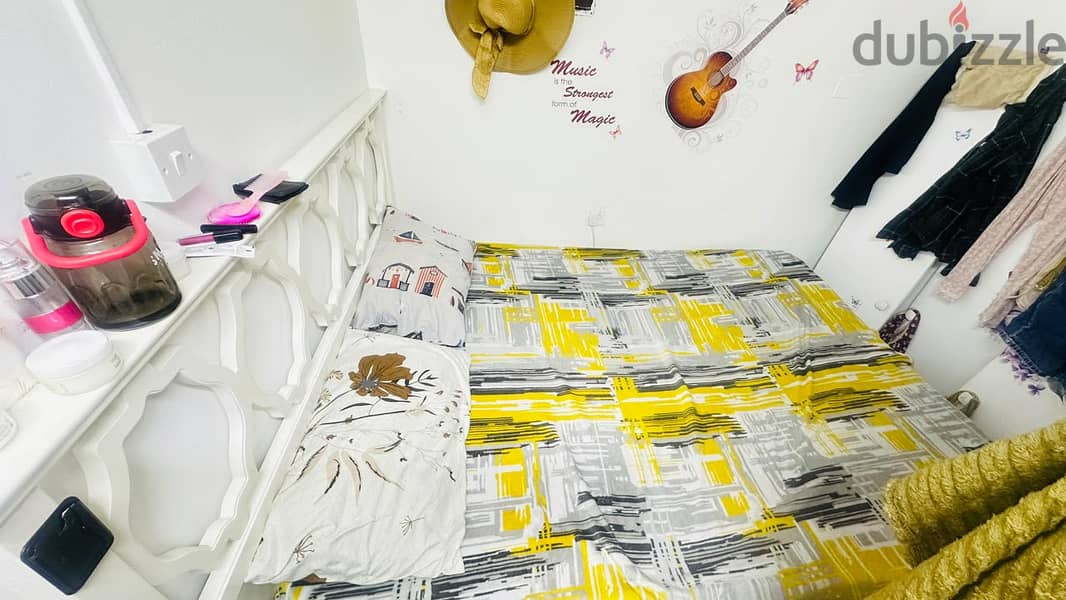 Bed with metres 1