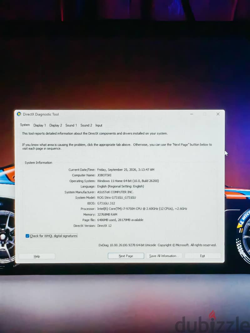 ROG gaming laptop 5