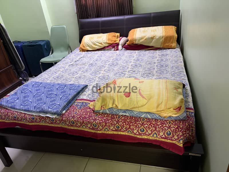 Bed, cupboard,dressing table , study table with chair 1