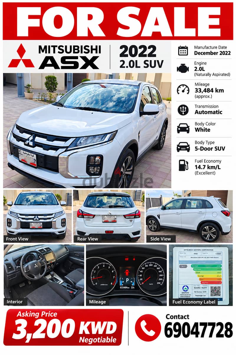 Mitsubishi ASX 2022 GLX 7