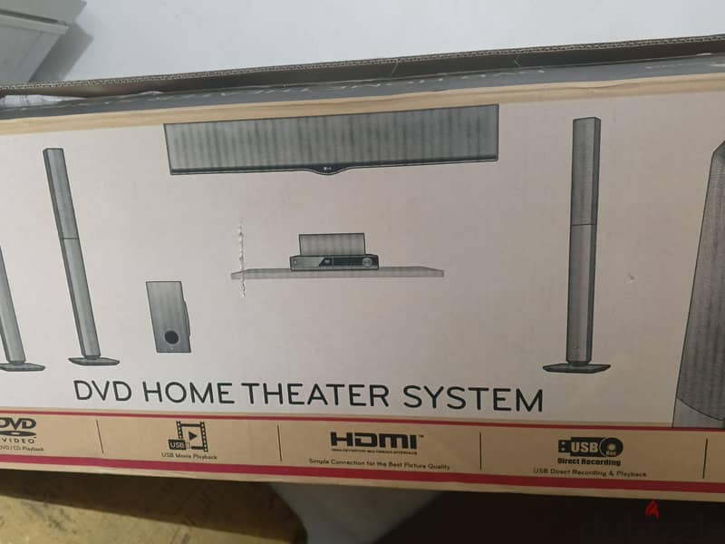 LG 5.1 Channel DVD Home Theater System for Sale with Bluetooth Adapter 1