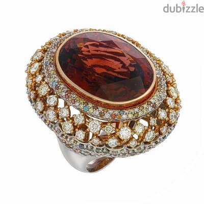 Zorab Creation 30.30 carat Fancy Tourmaline Crimson Ring