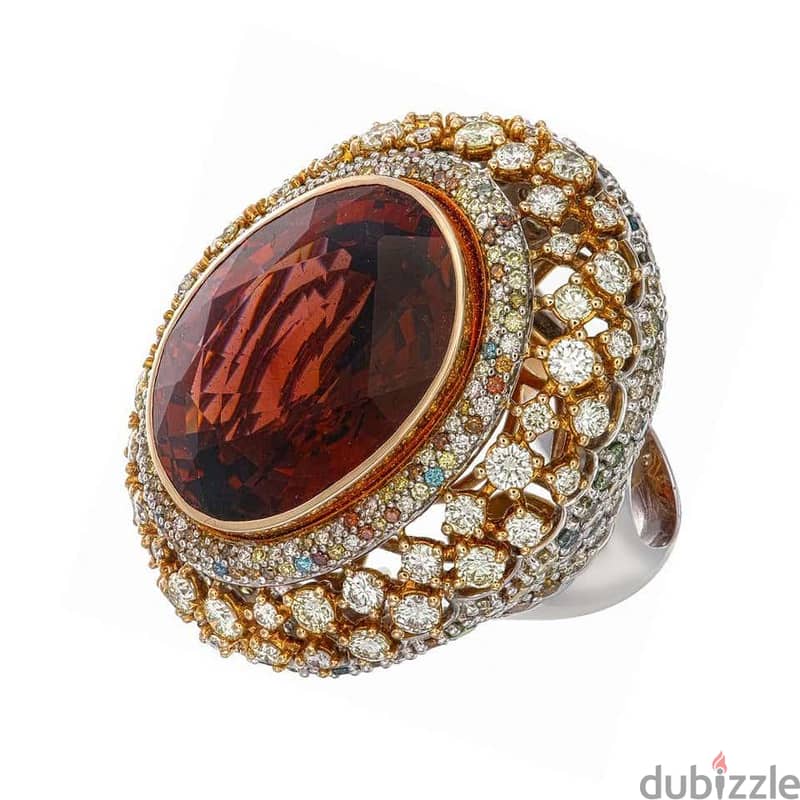 Zorab Creation 30.30 carat Fancy Tourmaline Crimson Ring 3