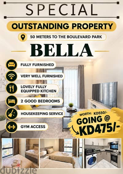 Well Furnished 2 Bedroom Apartment in Salmiya, Kuwait