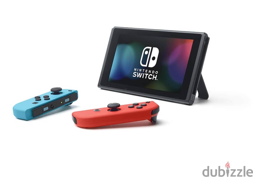 Nintendo Switch with Neon Blue and Neon Red Joy-Con - Handheld Gaming 1