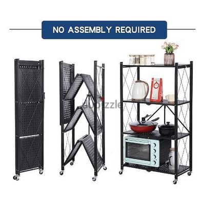 4 layer kitchen rack metal foldble