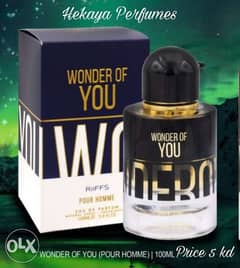 Wonder Of You pour homme EDP by Riiffs 100ml only 5kd and free deliver