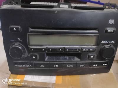 Price reductionToyota prado original cassette cd player with aux cable