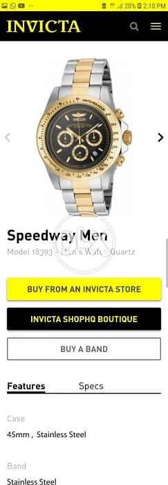 Used Invicta originIal watch on sale 35kd only 5