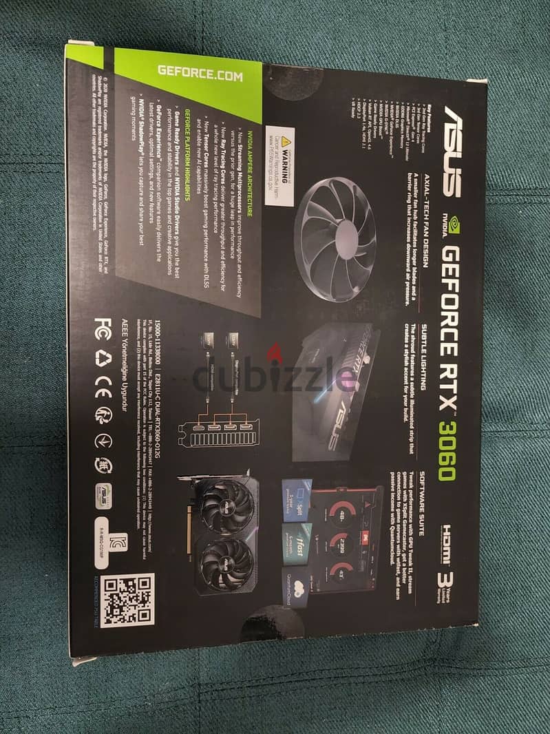 BRAND NEW ASUS GeForce RTX 3060 12GB GDDR6 PCI E 4.0 2