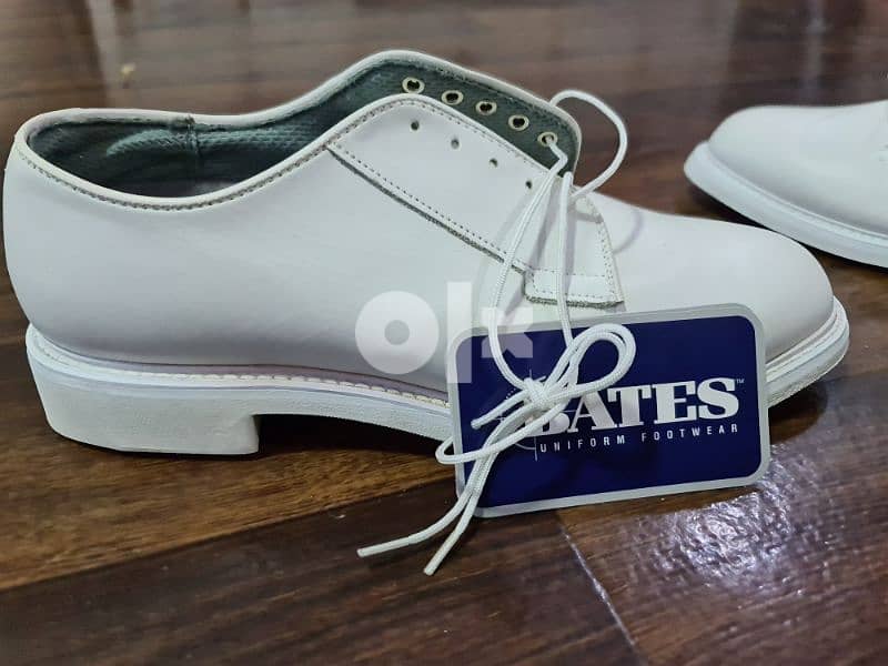 Bates USA white uniform hand made shoes for sale 0