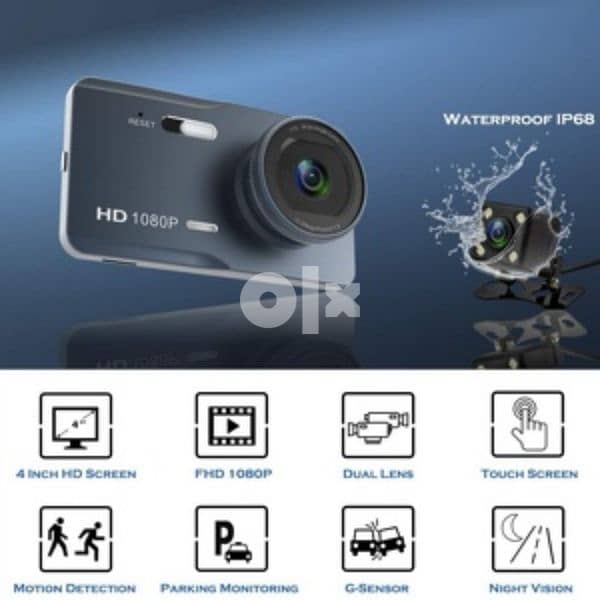 Dash camera Dual Recording front and back 3
