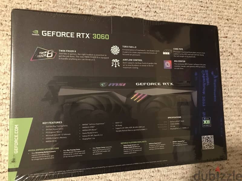 BRAND NEW MSI GeForce RTX 3060 Gaming X 12GB GDDR6 1