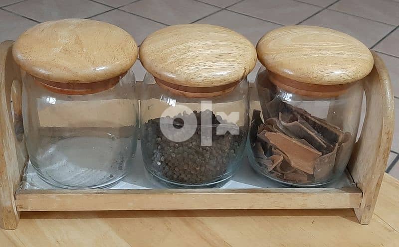 Canisters Glass for Storage of Spices 3pcs 2