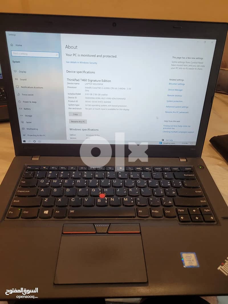 lenovo thinkpad T460 RAM 8GB I5 Processor 1