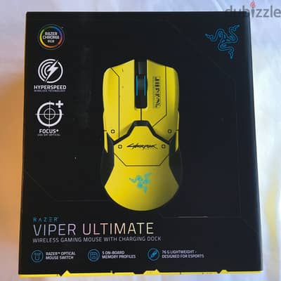 STOCK Cyberpunk 2077 Razer Viper Ultimate with Charging Dock