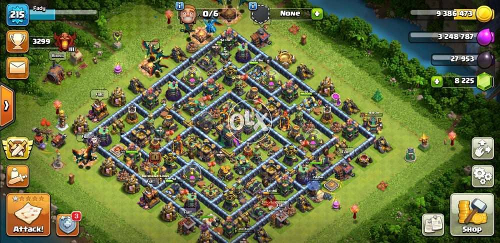 Max town hall Clash of clans account for sale 0