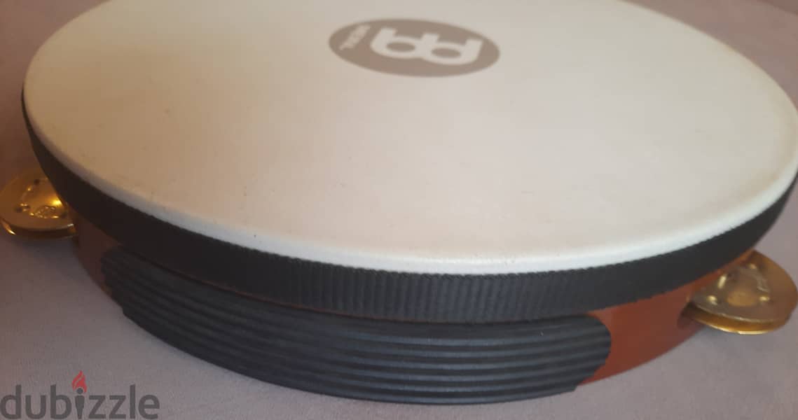 MEINL TAMBOURINE- goatskin, brass cymbals- from UK-perfect condition 3